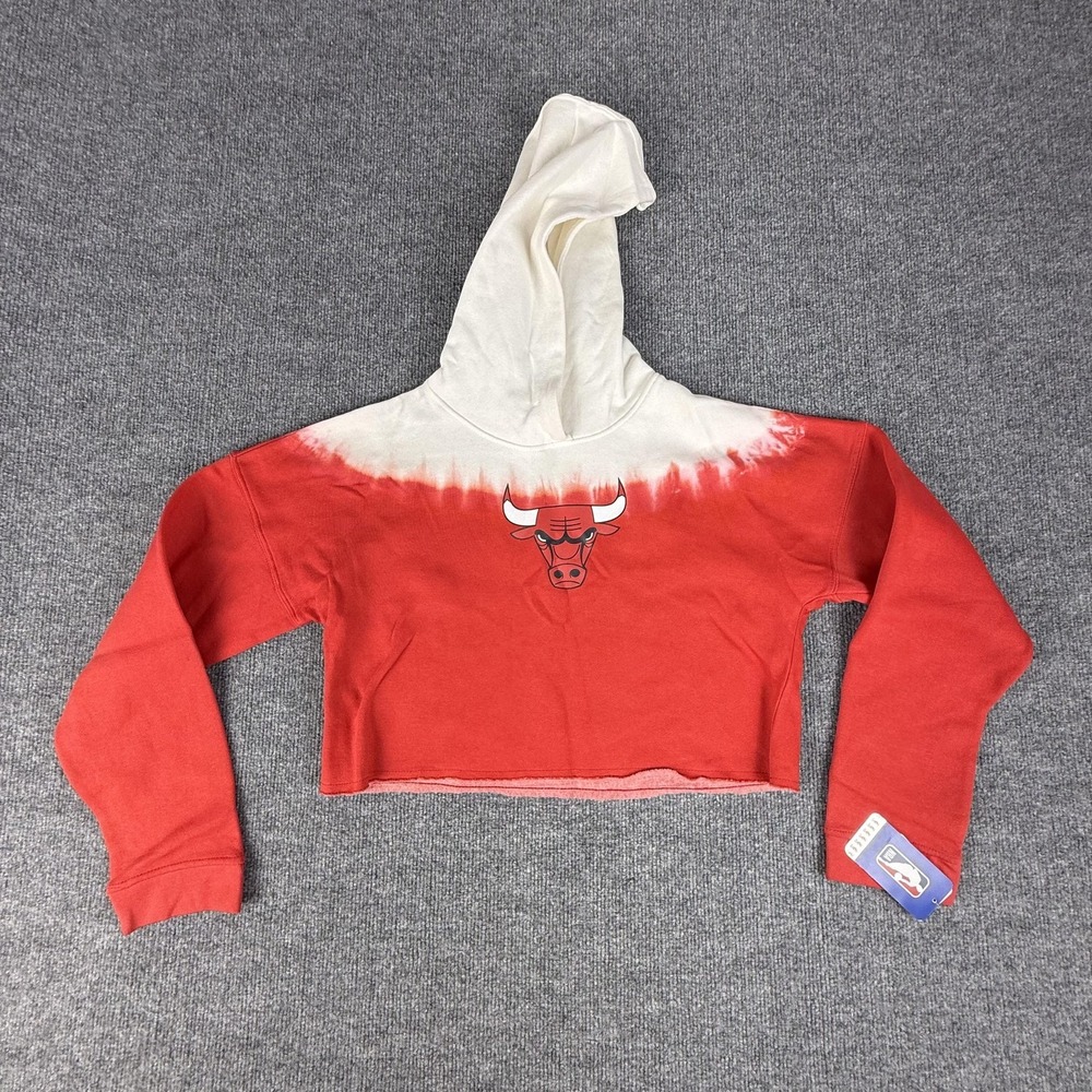 Chicago Bulls Sweatshirt Hoodie‎ Girls XL Red NBA Basketball Cropped Outerstuff